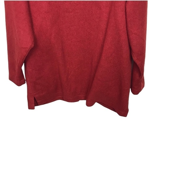 Vintage Lacoste Chemise Red Fleece Hooded Jacket - Picture 7 of 14